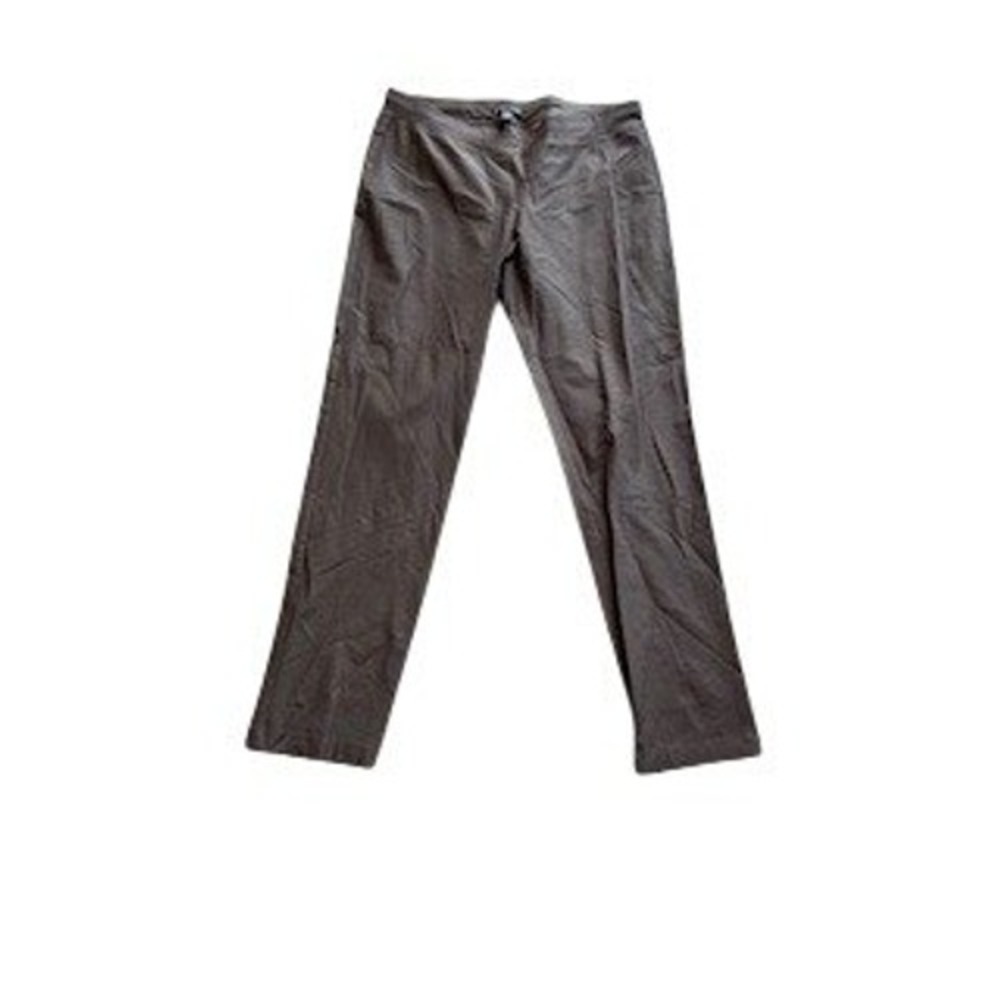 Eileen Fisher Brown Viscose Stretch Slim Leg Pull On Pants Womens Size S